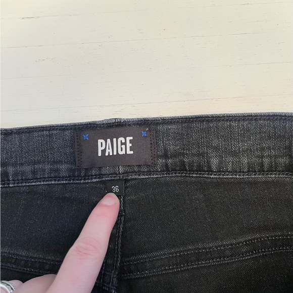 Paige‎ Men’s Lennox Jeans Black Tapered Stretch Denim Size 36 - Picture 3 of 5